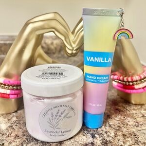 Brand New Lavender Lemon Body Butter and Vanilla Hand Cream Set Unisex